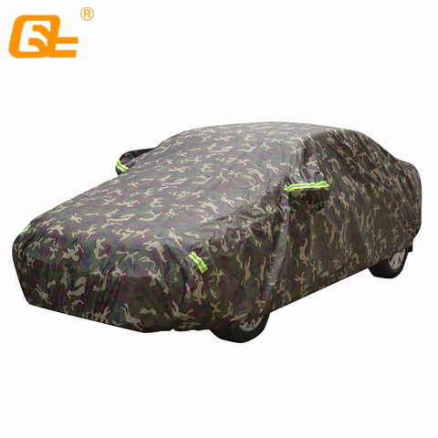 Ropa Oxford invierno cubiertas de coche completo impermeable al aire libre sol lluvia nieve protección UV coche paraguas camuflaje Universal SUV Sedán ► Foto 1/6