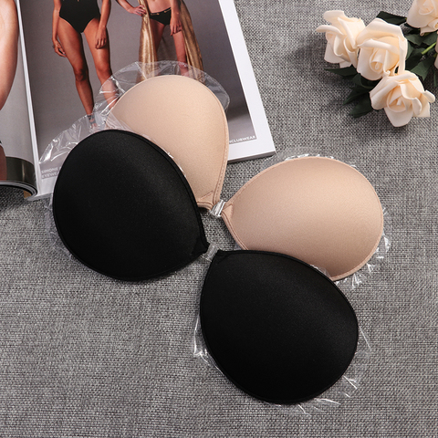 Sujetador Sexy para mujer Sujetador Invisible Sujetador Push Up autoadhesivo de silicona cierre frontal sin costuras Sujetador sin espalda sin tirantes ► Foto 1/6