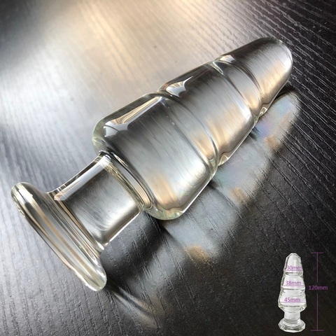 Consolador transparente de tapón anal de vidrio para mujer, expansor anal, tapones grandes para trasero, Juguetes sexuales para mujer, S/M/L ► Foto 1/6