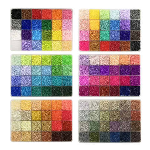 24 colores/placa Yantjouet 2,6mm Mini cuentas Set 13200 piezas 6 kits DIY Hama cuentas Perler hierro cuentas de regalo de alta calidad ► Foto 1/6