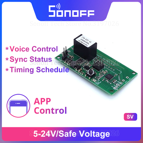 Sonoff SV 5-24V voltaje seguro WiFi inalámbrico casa inteligente interruptor módulo de apoyo el desarrollo secundario trabajar con aplicación eWeLink ► Foto 1/5
