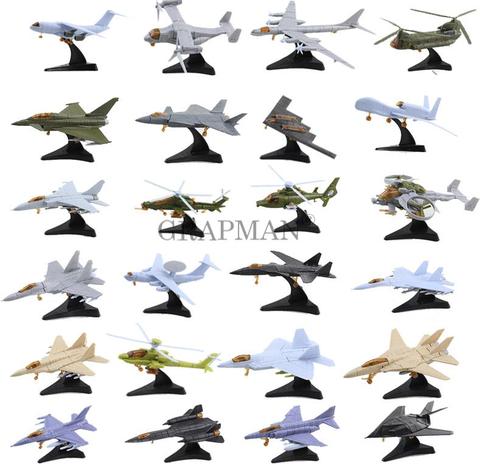 Mini caza militar de escorpión para niños, modelos 4D F22 SU33 MIG29 Apache, Kits de modelos militares, helicóptero de colección, juguetes para niños ► Foto 1/6