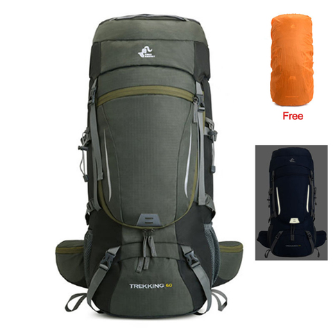 Mochila GRANDE DE 60L para hombre, para senderismo, montañismo, escalada, senderismo, Camping, deporte al aire libre, XA108Y ► Foto 1/6