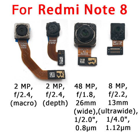 Cámara trasera frontal Original para Xiaomi Redmi Note 8, módulo de cámara frontal principal, Cable flexible, piezas de repuesto ► Foto 1/2