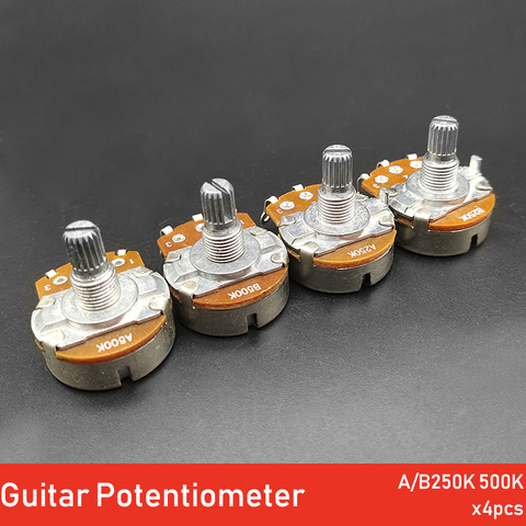 Potenciómetro de tono de guitarra eléctrica, 15mm, A250K, B250k, A500K, B500K, 15mm, 4 Uds. ► Foto 1/6