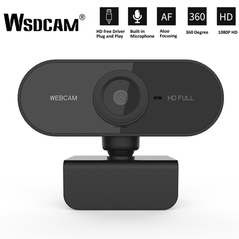 Minicámara web HD 1080P para ordenador, accesorio que gira para PC, con micrófono, para transmisión en directo, videollamada, conferencia, trabajo ► Foto 1/6