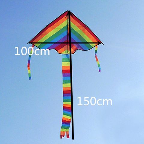 Cometa de cola larga de arco iris para niños, vuelo de cometas al aire libre, 1 unidad ► Foto 1/6