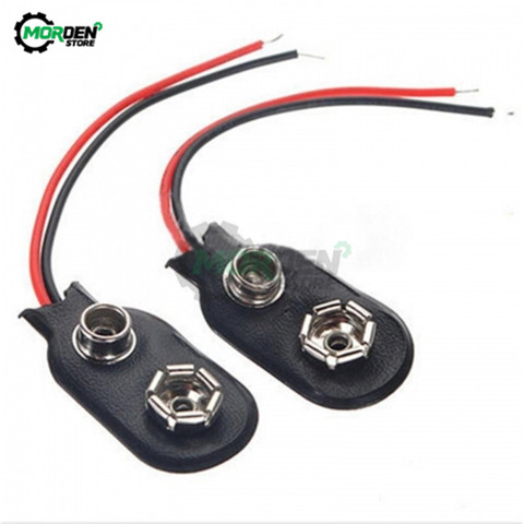 10pcs Battery Adapter Snap Connector clip Lead Wires holder DC 9V jack Clip Power cable For Arduino DIY Jack ► Foto 1/6