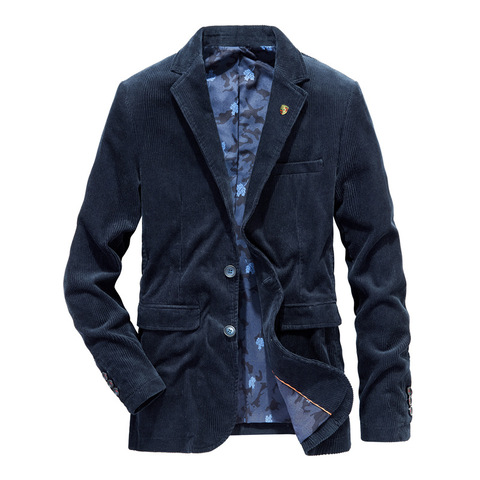 Chaqueta informal de moda para hombre, Chaqueta de algodón de pana, traje, prendas de vestir exteriores, abrigos de negocios, MY155 ► Foto 1/6