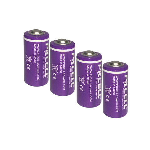 4 Uds PKCELL 14250 batería 1/2 AA ER14250 batería de litio de 3,6 V reemplazar a 14250 unrechargeable batería ► Foto 1/6