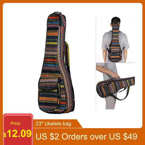 Bolsa de Ukelele de 23 pulgadas de estilo nacional especial, Ukelele de 23 pulgadas, mochila de 6mm de colores con correa ajustable, accesorios para guitarra ► Foto 1/6