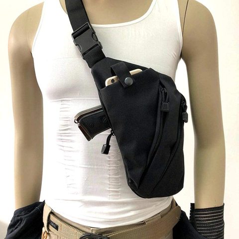 Bolsa de almacenamiento táctico para hombre, billetera antirrobo de hombro para deportes de ciclismo al aire libre, informal ► Foto 1/6