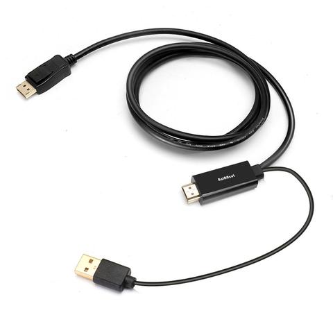 Cable convertidor HDMI a Displayport, 4K, 60Hz, para PS4, Apple, TV, PC, HDMI a Monitor ► Foto 1/6