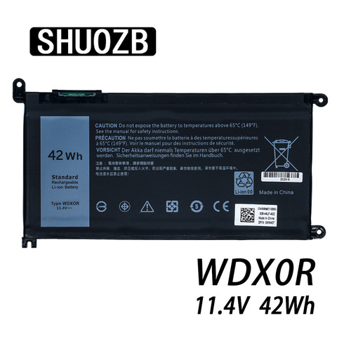 Batería para ordenador portátil, WDX0R T2JX4 3CRH3 WDXOR para Dell Inspiron 13 5000, 5368, 5378, 7368, 14 7000, 7560, 7460, 5567 15MF PRO-1508T FW8KR nuevo ► Foto 1/6