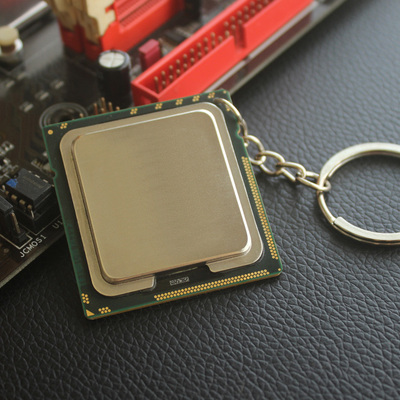 Llavero con grabado láser personalizado, colgante creativo y personalizado con patrón de CPU 1366, accesorio de ornamento Geek para Ciencia, regalo ► Foto 1/6