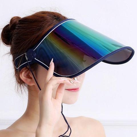 Visera protectora iridiscente con espejo para deportes al aire libre, Unisex, Anti-UV, para viajes ► Foto 1/6