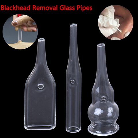3 tubos de cristal de estilo para la eliminación de espinillas limpiador de poros cara máquina de belleza vacío cuidado Facial accesorios efectivos ► Foto 1/6