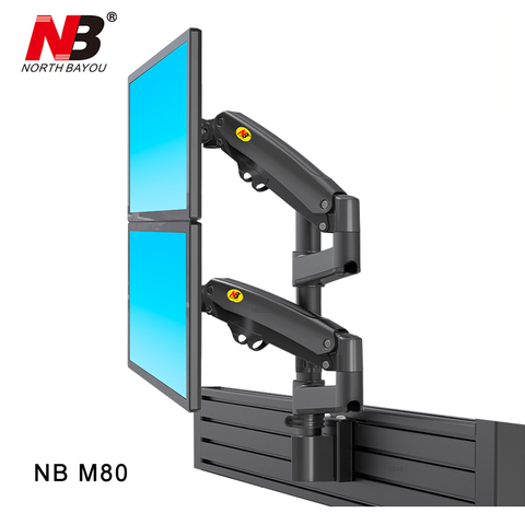 NB M80 soporte de Monitor doble ergonómico 22-32 