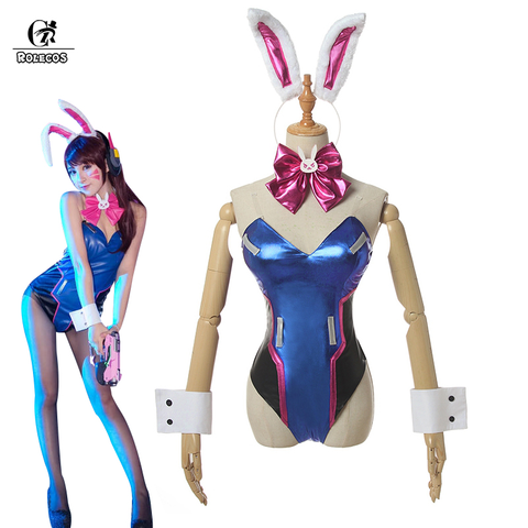 ROLECOS DVA Cosplay disfraz Sexy para mujer Song hana chica conejito Cotume juego OW mono mujer mono sobre el reloj ► Foto 1/6