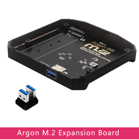 Placa de expansión argón ONE M.2, adaptador USB 3,0 a M.2 SATA SSD para Raspberry Pi 4, modelo B, Base para argón ONE V2/M.2 funda ► Foto 1/6