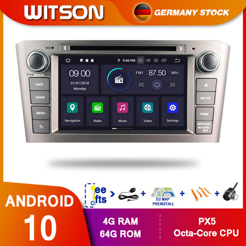 DE STOCK WITSON Android10 Octa core PX5 reproductor DE DVD del coche para TOYOTA AVENSIS 2005-2007 IPS 4GB RAM 64GB ROM GPS para coche DE navegación ► Foto 1/6