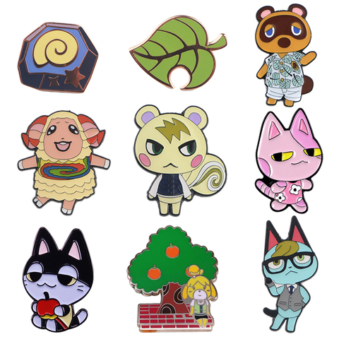 DZ134-Pin de Animal Crossing para mujer, alfileres y broches de Metal esmaltados, de marca de moda, mochilas, bolsos, insignia, regalo ► Foto 1/6