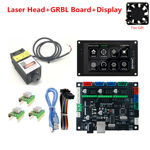 GRBL CNC 1,1 módulo láser MKS DLC v2.0 TFT MKS 35 CNC pantalla táctil para visualización CNC de la máquina de grabado de madera Router grabador ► Foto 1/6