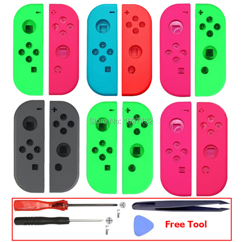 Kit de reparación de reemplazo de plástico, carcasa de carcasa DIY para controlador de JoyCon interruptor de Nintendo con destornillador herramienta abierta ► Foto 1/6