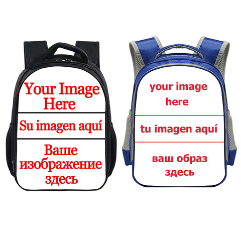 Mochila con logotipo personalizado para niños y niñas, morral escolar con dibujos animados de 13 pulgadas, ideal para regalo ► Foto 1/6