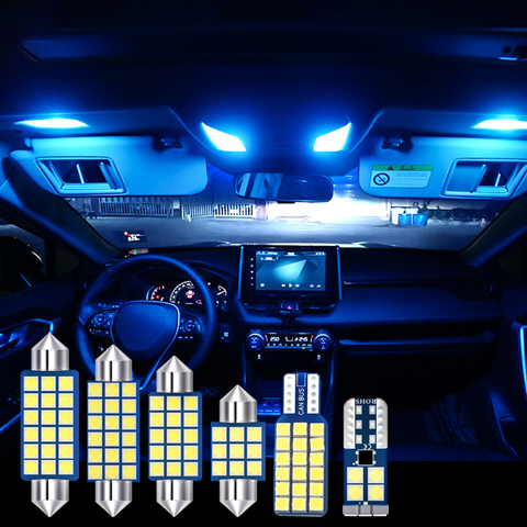 Luz Interior para lectura de coche, luz LED sin Error, para Toyota Rav4 Rav 4 XA50 2022 6 uds. ► Foto 1/6