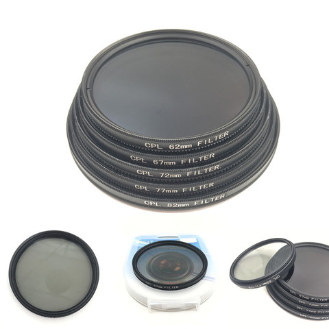 CPL Polarizador Circular filtro de la cámara para Canon Nikon lente de cámara DSLR 52mm/55/58/62/67/72/77/82mm ► Foto 1/6