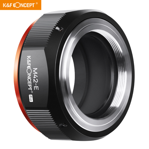K & F Concept M42-NEX PRO-Adaptador de lente de alta precisión para cámaras Sony, accesorio profesional con anillo de transferencia, lente M42 ► Foto 1/6