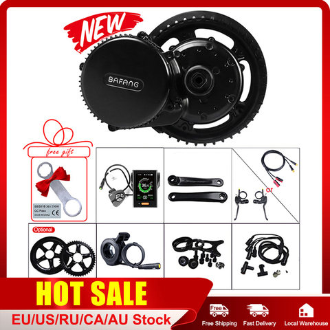 Ebike Bafang BBS02B 36 V 500 W de Kits de Motor de la E-bici de cigüeñal de Motor kit de conversión con pantalla LCD pantalla de la bicicleta eléctrica DIY piezas ► Foto 1/6