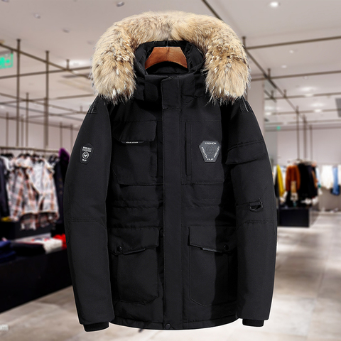 2022 chaqueta de los hombres de alta calidad de los hombres de invierno chaqueta con capucha chaqueta de plumón de pato hombre a prueba de viento chaqueta gruesa abrigo abrigos ► Foto 1/6
