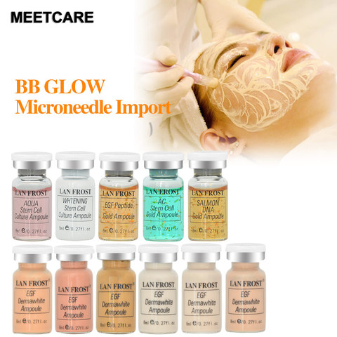 Kit de iniciación de crema BB brillante, suero de ampolla dorado para Derma Pen mesowite, suero brillante para blanquear el acné, tratamiento antiedad ► Foto 1/6