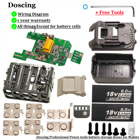 Doscing de plástico personalizados, celda única protección de detección de la Junta de Protección PCB para Makita batería de 18v BL1840 BL1850 BL1830 ► Foto 1/6