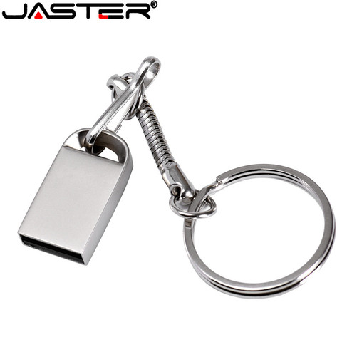 JASTER-Unidad Flash USB 2,0 Mini USB metálico, 4 Gb, 16 Gb, 32 Gb, 64 Gb, lápiz de memoria USB a prueba de agua de alta velocidad, 1 logotipo gratis ► Foto 1/6