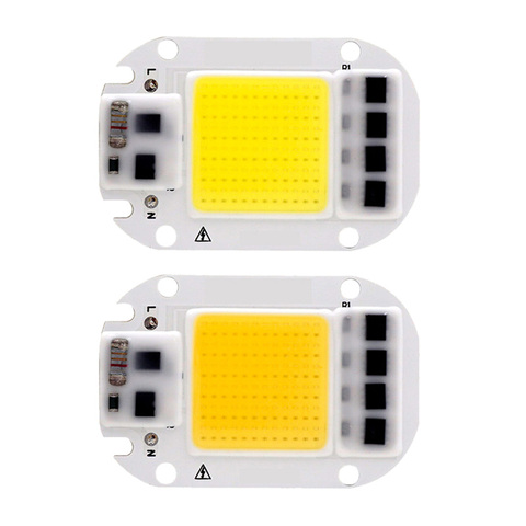LED COB lámpara Chip 5 W 20 W 30 W 50 W Led Chips 220 V entrada inteligente IC Driver Fit para DIY Reflector LED blanco frío cálido blanco ► Foto 1/6