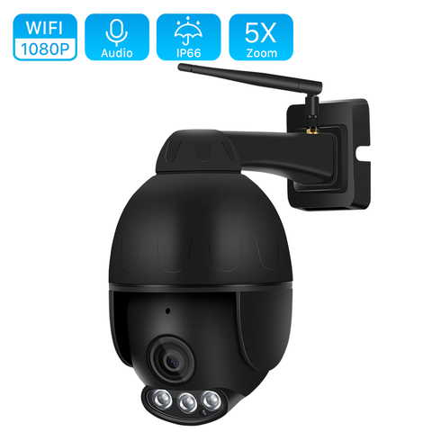 HD 1080P 5X Zoom Wifi cámara IP PTZ impermeable de 2,7-13,5mm lente de enfoque automático 2MP inalámbrico cámara IP CCTV al aire libre Onvif CamHi ► Foto 1/6