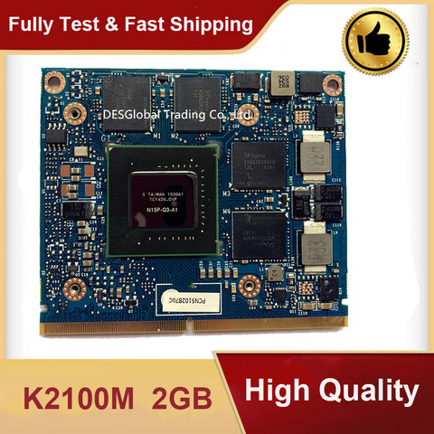 Original K2100 K2100M 2GB CN-0G4FN0 N15P-Q3-A1 GDDR5 de tarjeta gráfica de vídeo GPU para Dell M4700 M4800 HP 8770W 8570W totalmente ► Foto 1/4