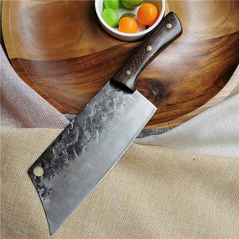 SHUOJI-cuchillo de carnicero para cortar verduras, cuchillos de cocina, afilados, herramientas de forja ► Foto 1/6