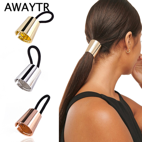 AWAYTR-coletero de Metal Vintage para mujer, accesorios para el cabello, cuerdas para el pelo para niña elegante, anillos para el cabello, tocados ► Foto 1/6