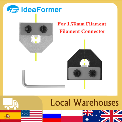 Piezas de impresora 3D, conector de soldador de filamento, para filamento de 1.75mm, sensor de filamento, material de filamento PLA ABS para Ender 3 PRO Anet SKR, bloque de aluminio, envío gratis ► Foto 1/6