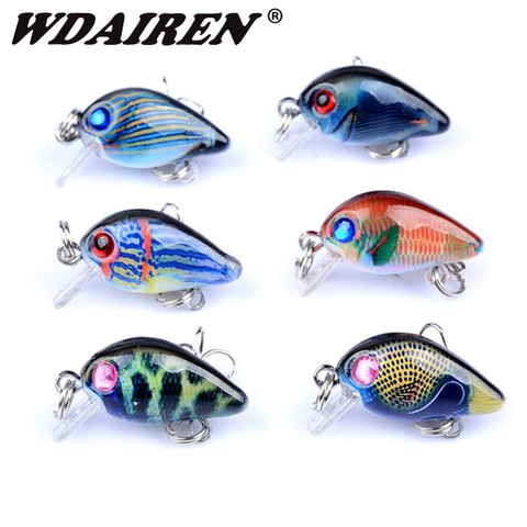 1 Uds 28mm 1,6 loco Wobblers Mini Topwater Crankbait Artificial cebo duro japonés Pesca flotante Señuelos de Pesca lubina Pesca ► Foto 1/6