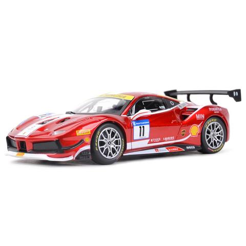 Bburago 1:24 Ferrari 488 desafío fórmula 2017 deportes de competición coche estático fundido a presión vehículos colección modelo de coche ► Foto 1/6