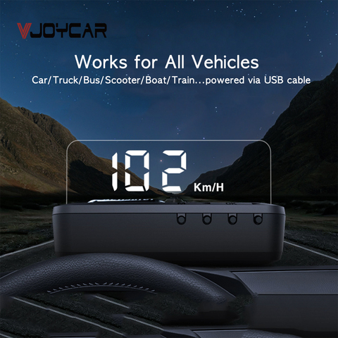 Vjoycar-proyector de velocidad para coche, velocímetro automático compatible con todos los coches, camiones, V81, GPS, pantalla HUD Mirror, KMH/KPM ► Foto 1/6