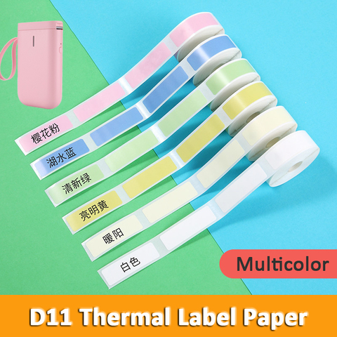 Niimbot D11-Mini etiqueta Papel de impresora, etiqueta de precio de supermercado, resistente al agua, antidesgarro, Color puro ► Foto 1/5