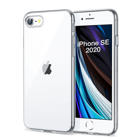 Funda transparente de silicona TPU para iPhone, carcasa transparente para iPhone SE 2022 X XS 12 11 Pro Max XR 7 8 6s Plus 5s ► Foto 1/6