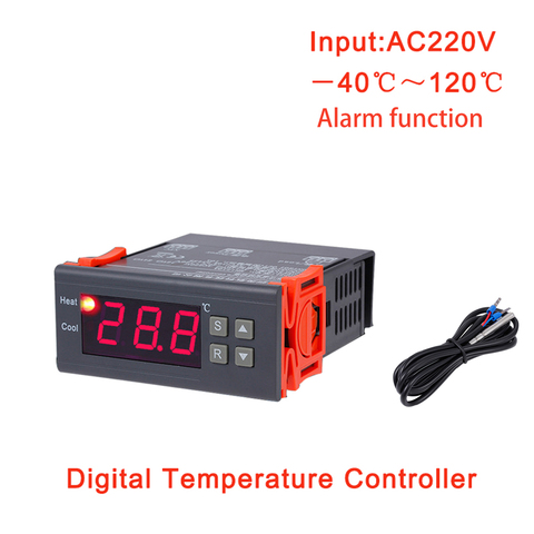 Termostato Digital MH1210B AC220V, Control electrónico de temperatura, mesa, refrigeración, controlador de calefacción, regulador térmico ► Foto 1/6