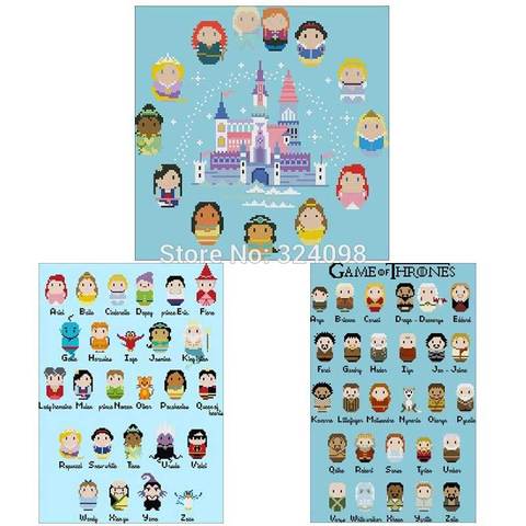 Personaje de dibujos animados patrones contó Cruz puntada 11CT 14CT al por mayor de bricolaje chino Kits punto de cruz bordado juegos de costura ► Foto 1/6